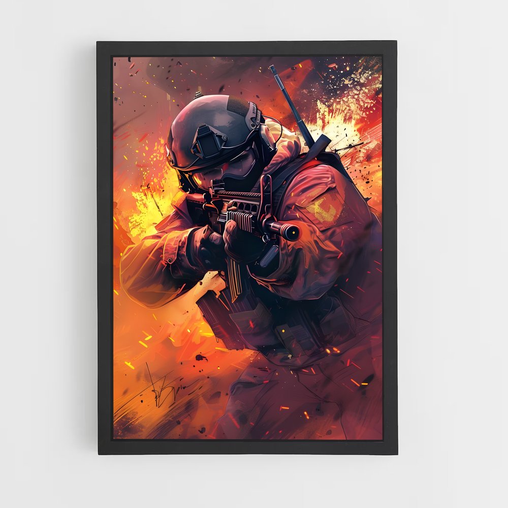 Poster Firefight Elite – affiche Counter strike (vue 2)